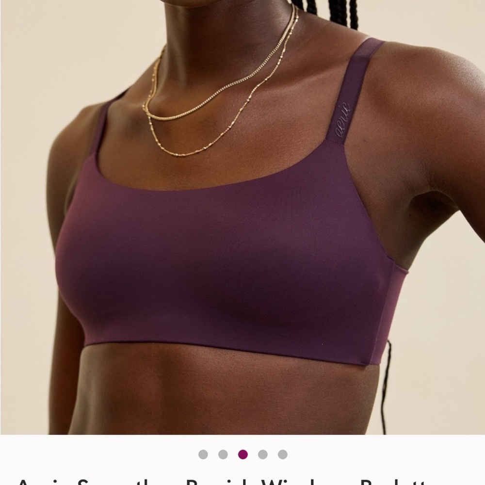 NWT AERIE SMOOTHEZ WIRELESS SEAMLESS BRALETTE DARK PURPLE XL